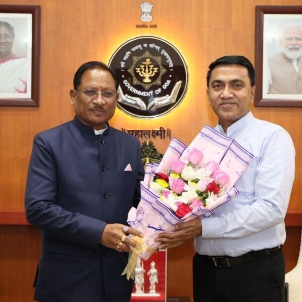 मुख्यमंत्री विष्णुदेव साय ने गोवा के मुख्यमंत्री डॉ. प्रमोद सावंत से की सौजन्य भेंट