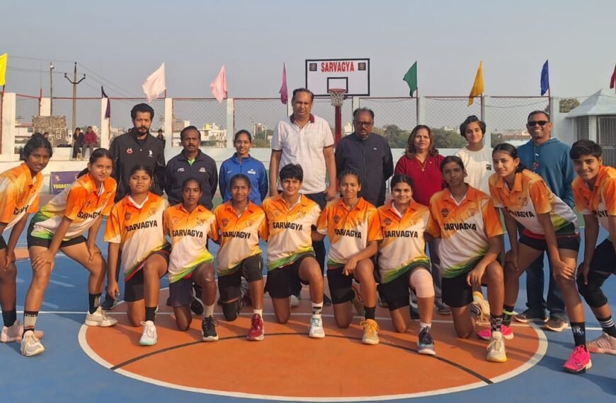 दिल्ली पब्लिक स्कूल राजनांदगांव की बालिका बास्केटबाॅल टीम ने इतिहास बनाया।