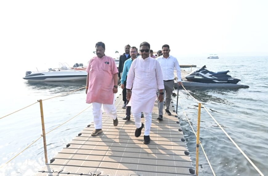 वनमंत्री केदार कश्यप ने ठेमली आईलैंड का किया निरीक्षण